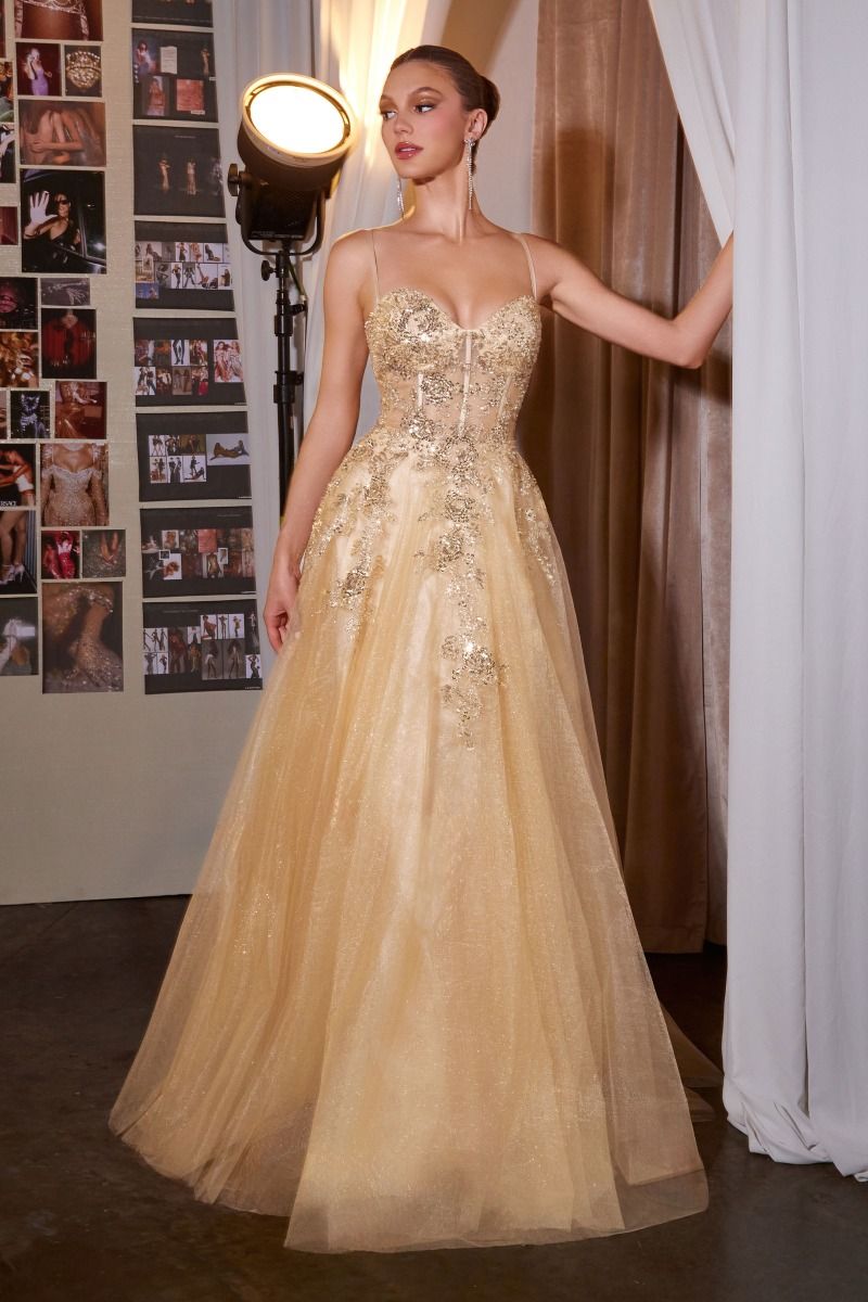 Vestido de Fiesta Línea A de Tul - Ladivine C177