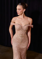 Vestido de Fiesta Corte Sirena con Escote Corazón Ladivine - CC496