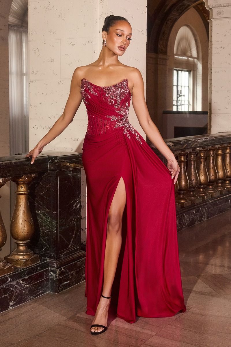 Vestidos de Fiesta con Escote Strapless - Ladivine CD689