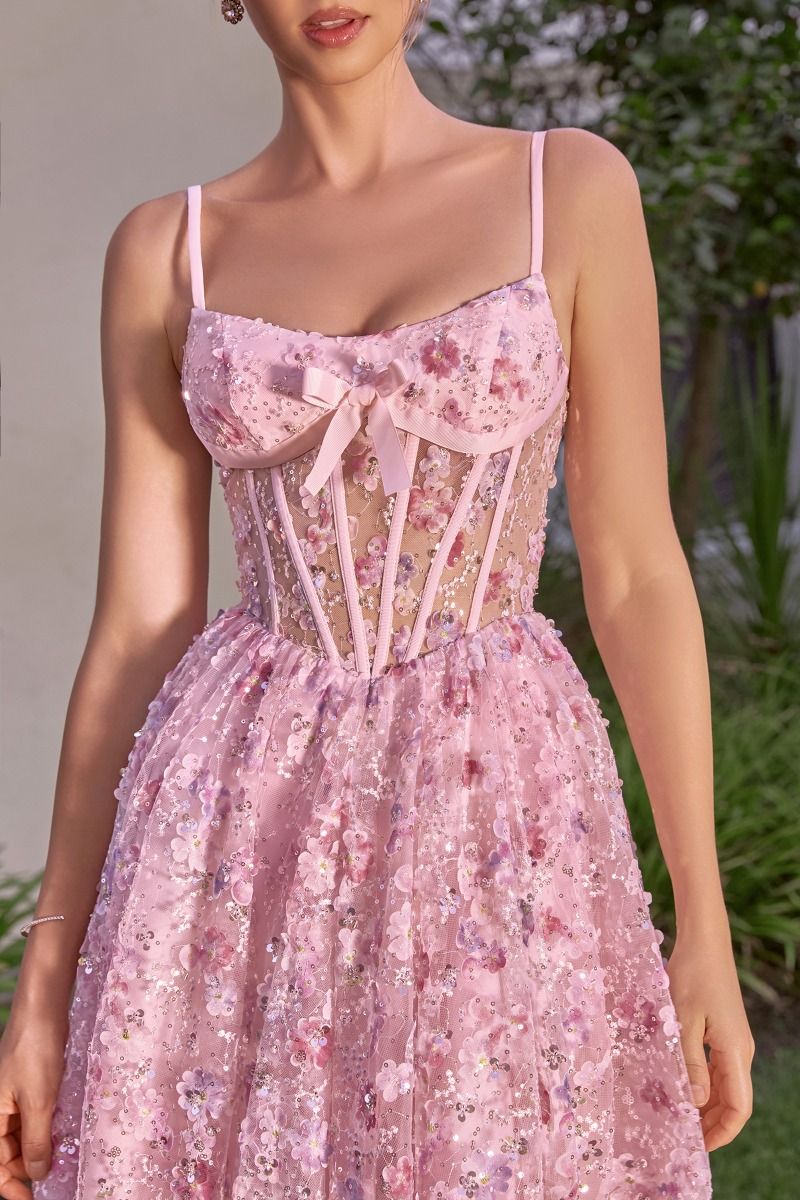 Vestido de Fiesta Midi Línea A - Andrea & Leo Couture A1515