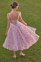Vestido de Fiesta Midi Línea A - Andrea & Leo Couture A1515