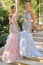 Vestido de Fiesta Corte Sirena con Escote en V Andrea & Leo - A1493