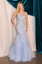 Vestido de Fiesta Corte Sirena con Escote en V Andrea & Leo - A1493