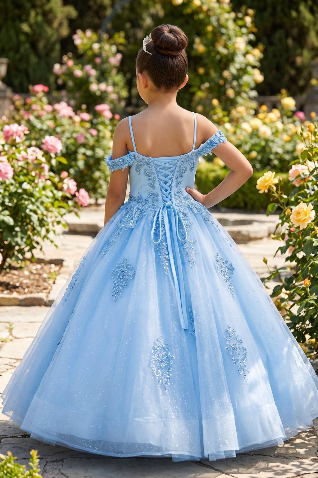 Vestido de Niña para Presentación con Pedrería - Cinderella Couture 8190