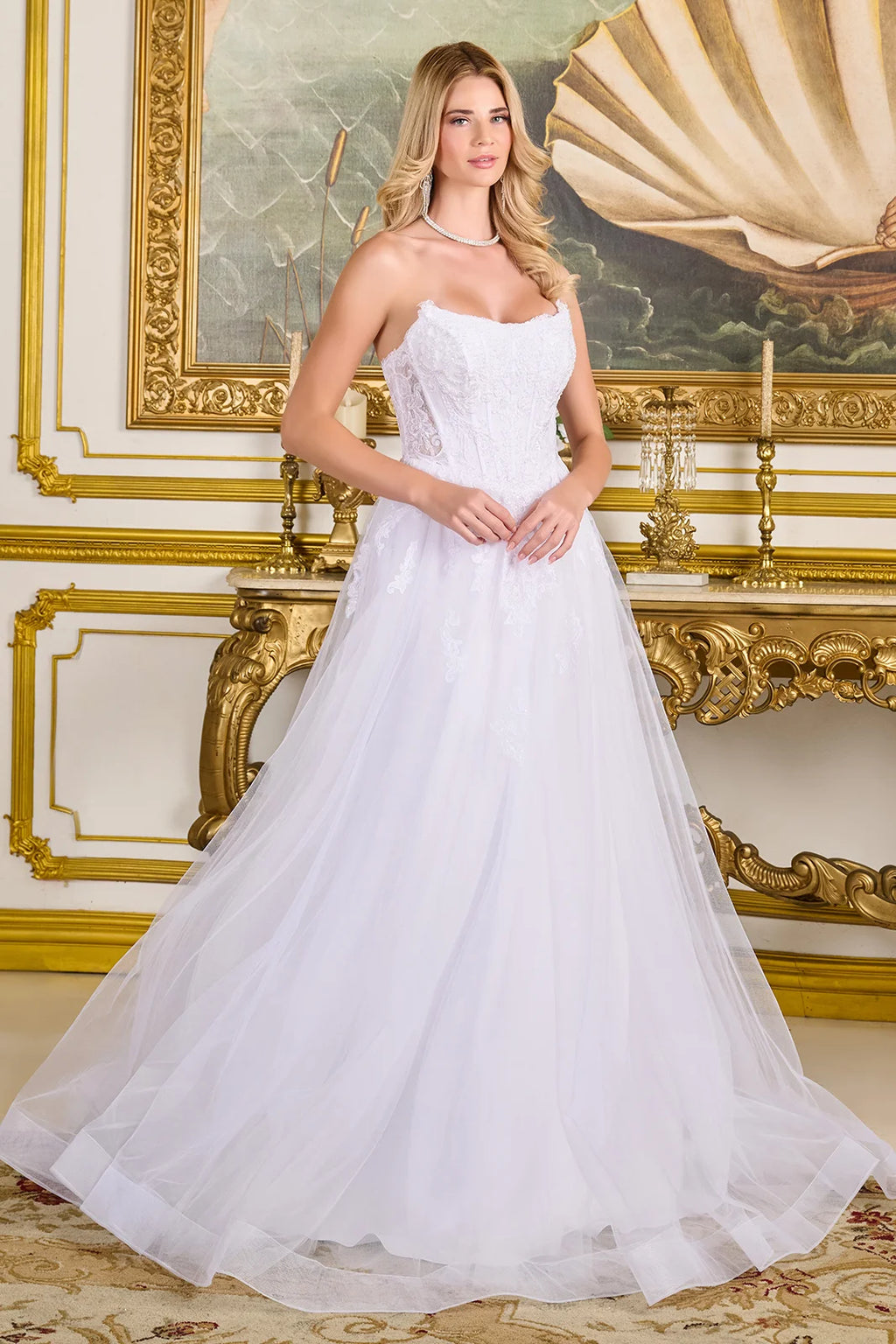 Vestido de Novia Línea A con Encaje - GLS by Gloria GL3714