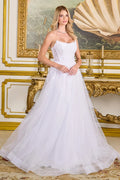 Vestido de Novia Línea A con Encaje - GLS by Gloria GL3714