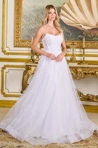 Vestido de Novia Línea A con Encaje - GLS by Gloria GL3714