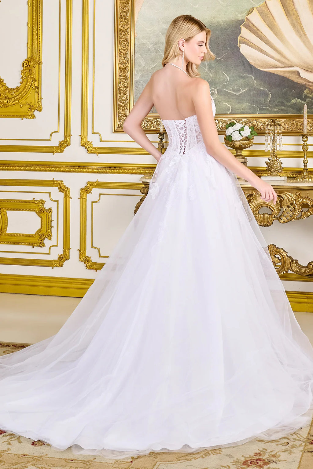 Vestido de Novia Línea A con Encaje - GLS by Gloria GL3714