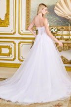 Vestido de Novia Línea A con Encaje - GLS by Gloria GL3714