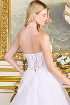 Vestido de Novia Línea A con Encaje - GLS by Gloria GL3714