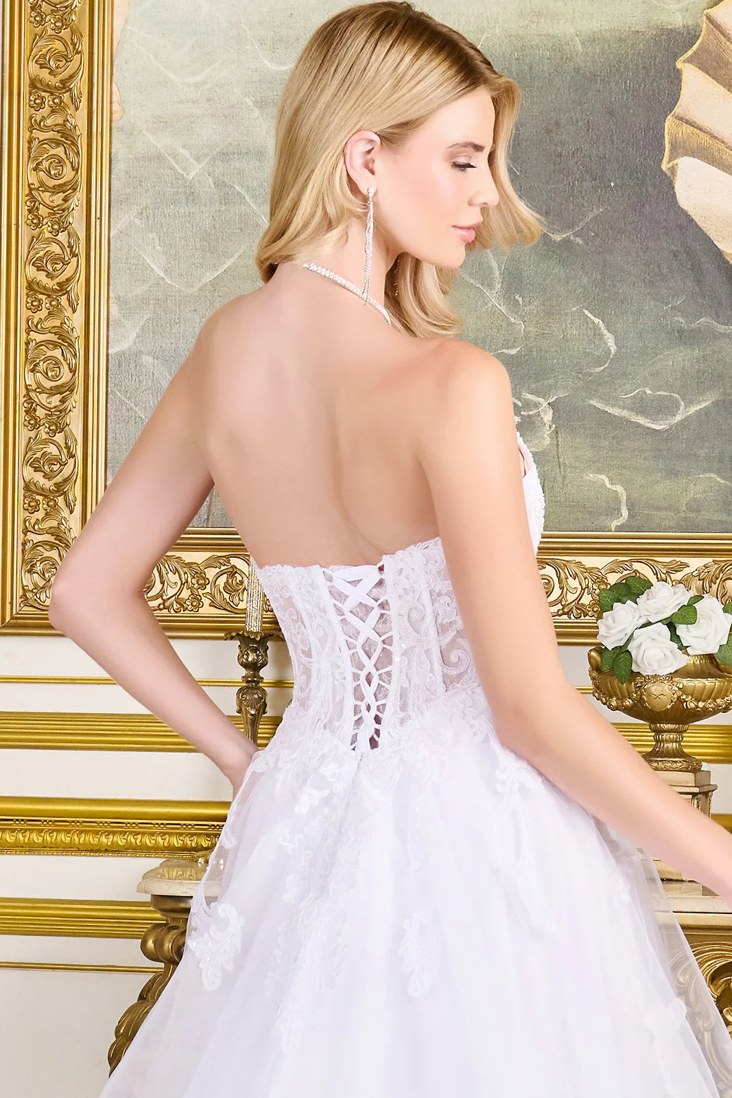 Vestido de Novia Línea A con Encaje - GLS by Gloria GL3714