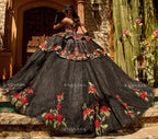 Vestido de Quinceañera Charro Floral de Ragazza - MV57-157