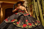Vestido de Quinceañera Charro Floral de Ragazza - MV57-157