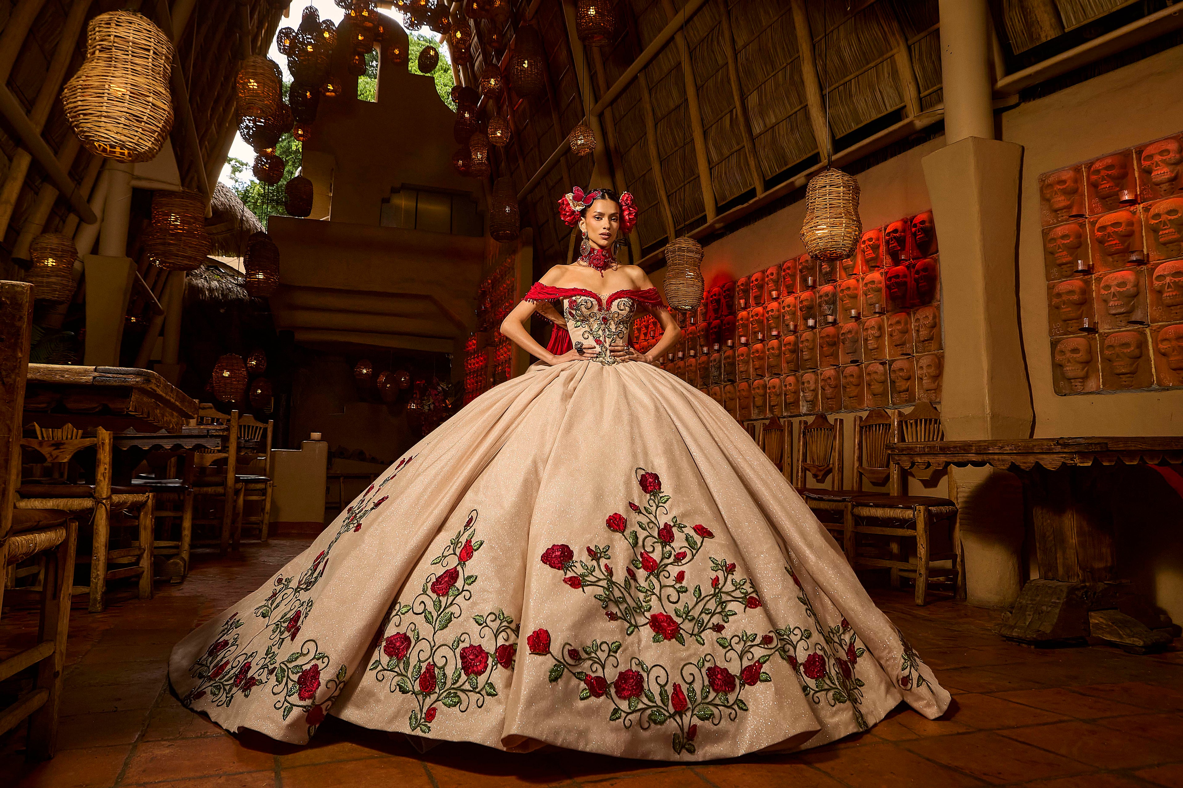 Vestido de Quinceañera Colección Frida Kahlo - Ragazza Fashion MV65-165