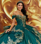 Quinceañera Dress with Detachable Overskirt and Basque Waist - Princesa by Ariana Vara PR30171