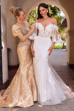 Vestido de Novia Corte Sirena con Encaje y Corsé Transparente - CD659W Ladivine