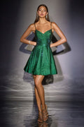 Vestido Mini Fit-and-Flare con Cristales | Ladivine - CD2422
