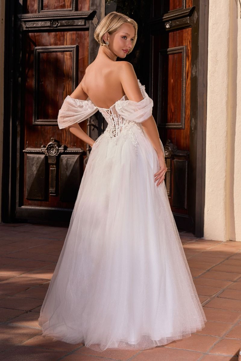 Vestido de Novia Corte Princesa con Flores 3D - Ladivine CD2426W