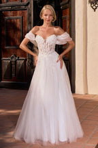 Vestido de Novia Corte Princesa con Flores 3D - Ladivine CD2426W