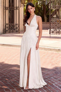 Vestido de Novia Corte A Cuello Halter Luminiscente - Ladivine CD412W