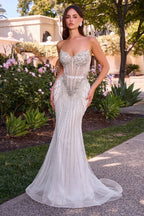 Vestido de Novia con Corsé y Sobrefalda Desmontable - Ladivine Bridal CD643W
