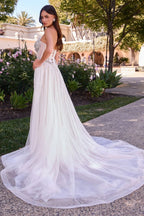 Vestido de Novia con Corsé y Sobrefalda Desmontable - Ladivine Bridal CD643W