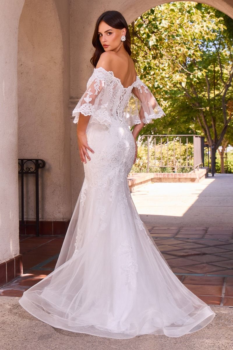 Vestido de Novia Corte Sirena con Encaje y Corsé Transparente - CD659W Ladivine