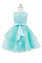 Vestido de Niña con Encaje, Tul y Moño Satinado - Cinderella Couture 9131