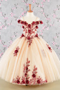 Vestido de Niña para Presentación con Flores 3D - GLS by Elizabeth K GK115