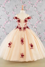 Vestido de Niña para Presentación con Flores 3D - GLS by Elizabeth K GK115