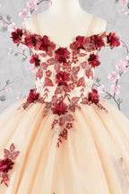Vestido de Niña para Presentación con Flores 3D - GLS by Elizabeth K GK115