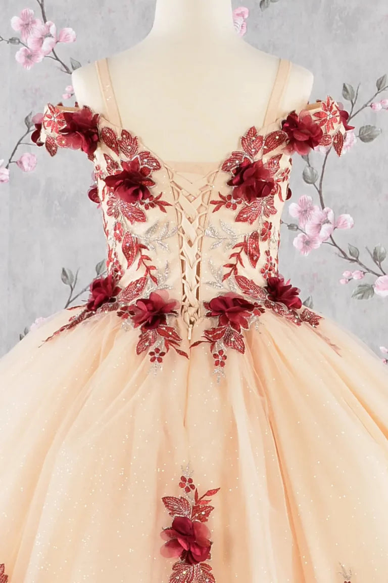 Vestido de Niña para Presentación con Flores 3D - GLS by Elizabeth K GK115