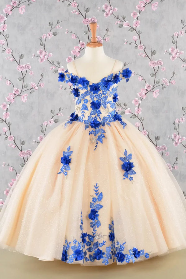 Vestido de Niña para Presentación con Flores 3D - GLS by Elizabeth K GK115