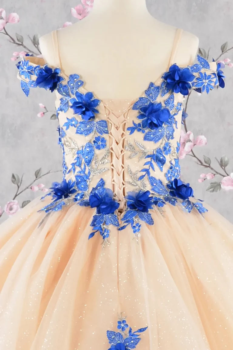 Vestido de Niña para Presentación con Flores 3D - GLS by Elizabeth K GK115