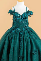 Vestido de Niña con Mariposas y Flores 3D - Elizabeth K GK117