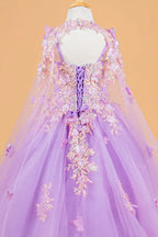 Vestido de Niña con Túnica, Flores y Mariposas 3D - GLS Kids by Elizabeth K (GK119)