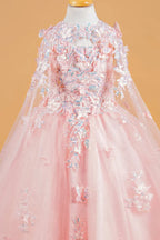 Vestido de Niña con Túnica, Flores y Mariposas 3D - GLS Kids by Elizabeth K (GK119)