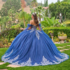 Vestido de XV Años Corte Princesa con Corset y Pedrería - GLS by Elizabeth K (GL3752)