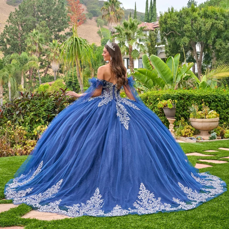 Vestido de XV Años Corte Princesa con Corset y Pedrería - GLS by Elizabeth K (GL3752)