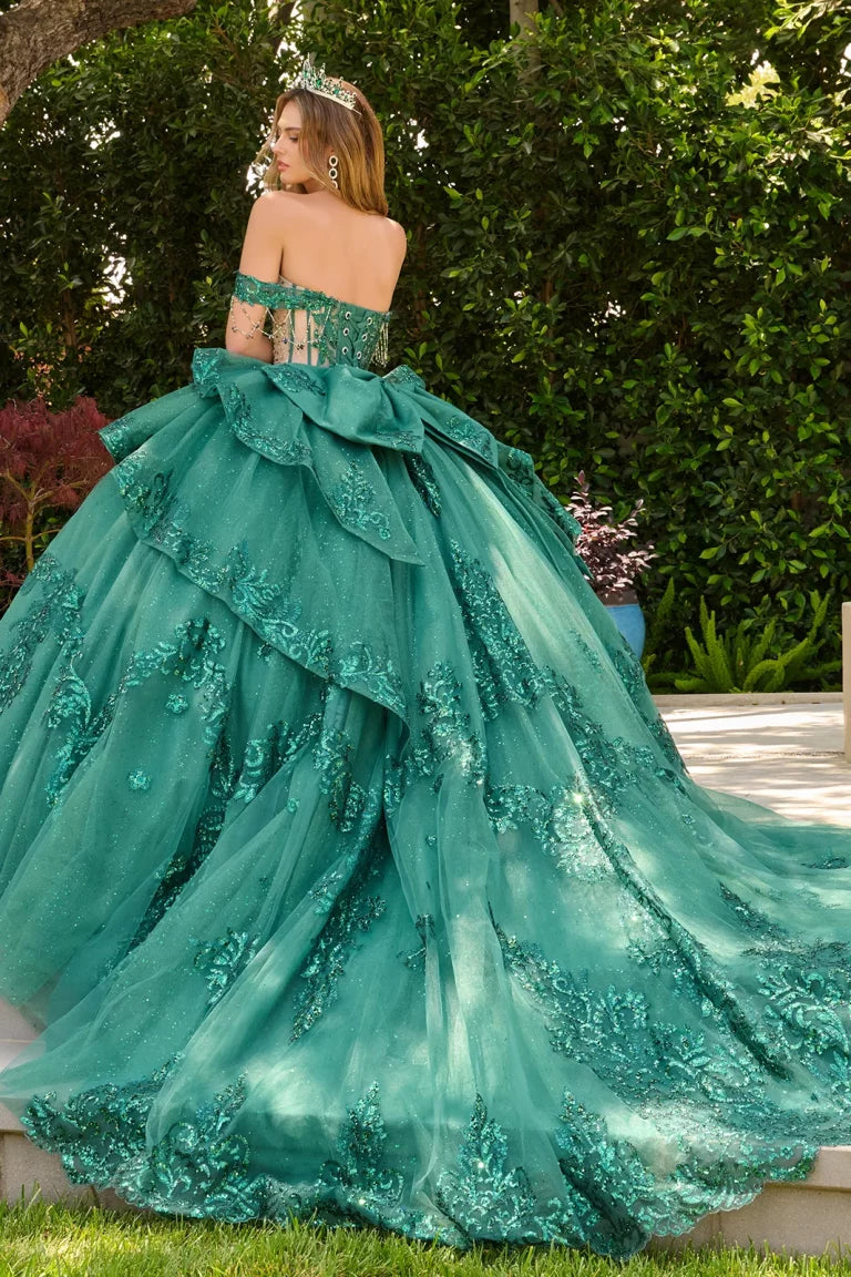 Vestido de Quinceañera con Corsé y Falda en Capas - GLS by Elizabeth K GL3846