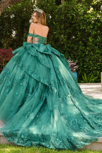 Vestido de Quinceañera con Corsé y Falda en Capas - GLS by Elizabeth K GL3846