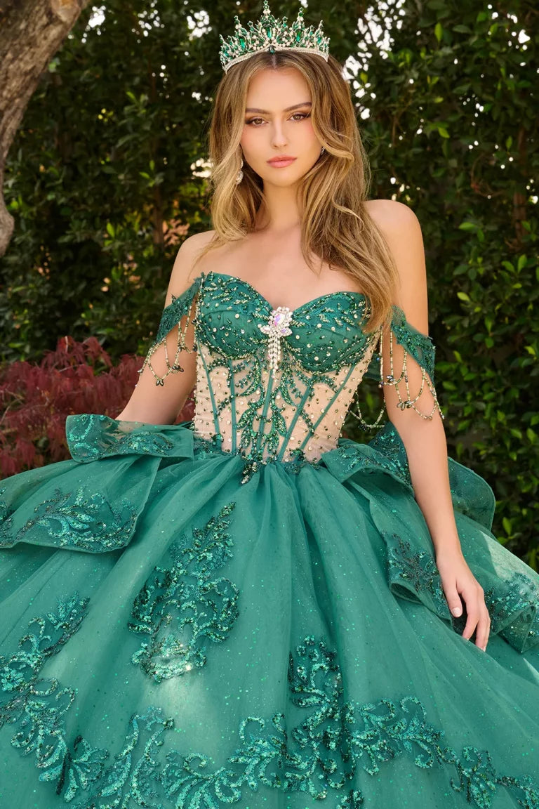 Vestido de Quinceañera con Corsé y Falda en Capas - GLS by Elizabeth K GL3846