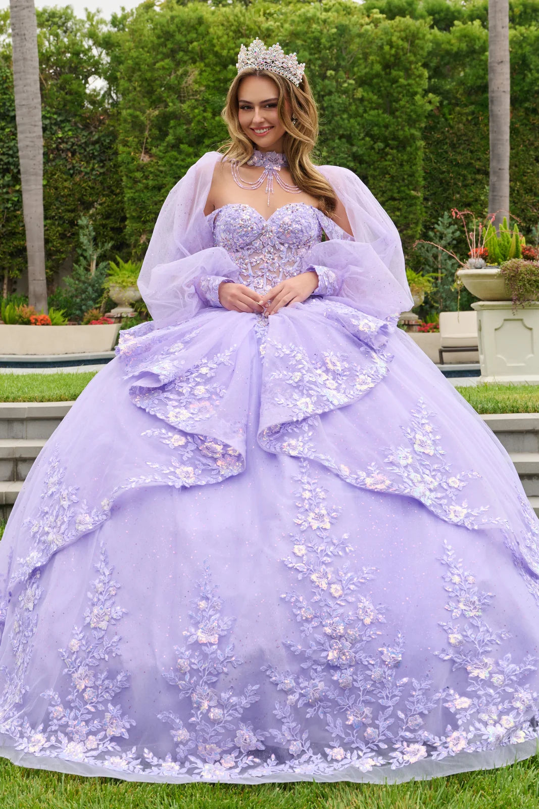 Vestido de Quinceañera con Corsé Transparente - GLS by Elizabeth K GL3847