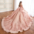 Quinceañera Dress with Detachable Overskirt and Basque Waist - Princesa by Ariana Vara PR30171