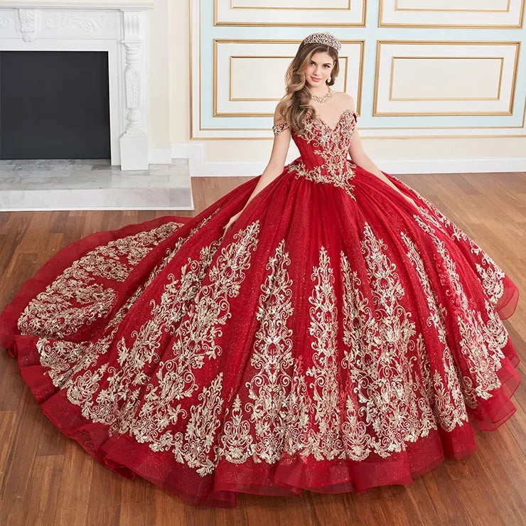 Quinceañera Dress with Detachable Overskirt and Basque Waist - Princesa by Ariana Vara PR30171