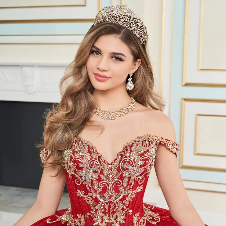 Quinceañera Dress with Detachable Overskirt and Basque Waist - Princesa by Ariana Vara PR30171
