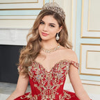 Quinceañera Dress with Detachable Overskirt and Basque Waist - Princesa by Ariana Vara PR30171