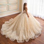 Vestido de Quinceañera con Flores 3D, Corsé y Capa - Princesa by Ariana Vara PR30177