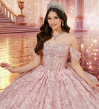 Vestido de Quinceañera con Efecto Hielo y Cola Extralarga - Princesa by Ariana Vara PR30251