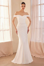 Vestido de Novia Ajustado en Satén Elástico - Amoris Bridal T402W